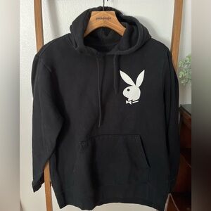 PLAYBOY by PACSUN Black Hoodie with White Logo